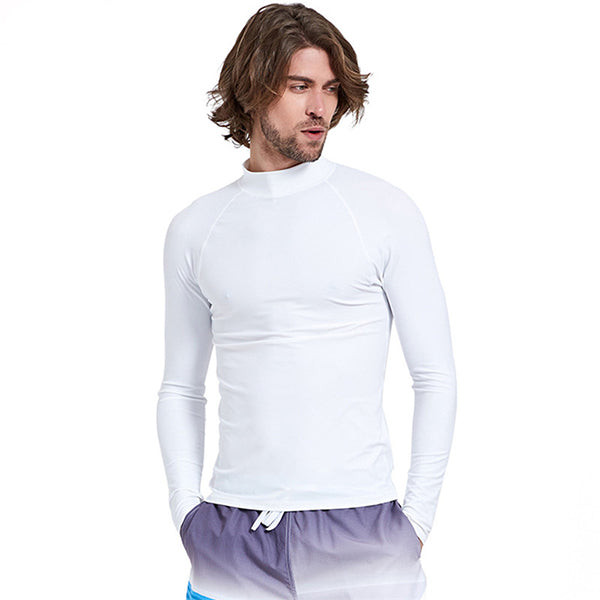 SBART Mens Skins UPF 50+ Long Sleeve Sun Rashguard Shirt Tops