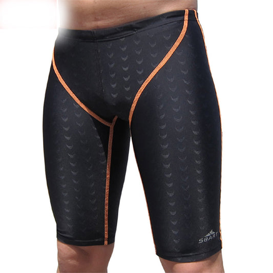 SBART Men's Lycra Rash Guards Pants Shark Skin Competitive Beach Shorts Jammers
