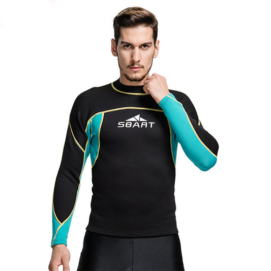SBART Men 2MM Neoprene Wetsuit Long Sleeve Top