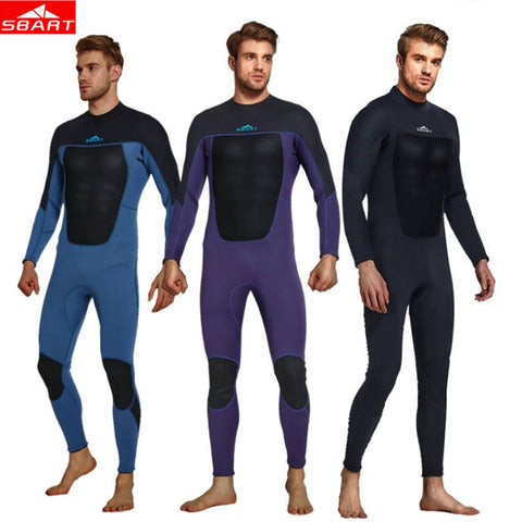 SBART 3mm Men's Neoprene Surf Wetsuit Surfing Swimming Equipment