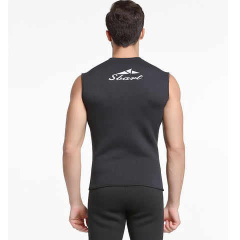SBART 5MM Neoprene Wetsuit Vest Men's Top Jacket Sleeveless