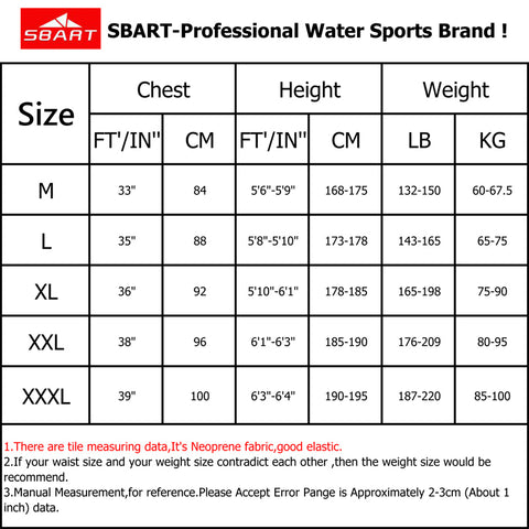 SBART 5MM Neoprene Wetsuit Vest Men's Top Jacket Sleeveless