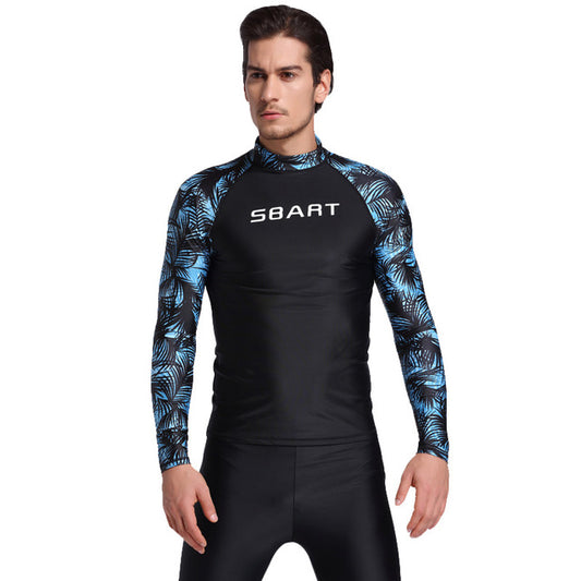 SBART New Men Windsurf Rashguard Lycra Surf Swim Shirt