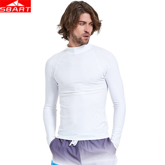 SBART Mens Skins UPF 50+ Long Sleeve Sun Rashguard Shirt Tops