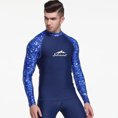 SBART Quick Drying Mens Rash Guard Surf T-shirt Long Sleeve Beach Swimwear