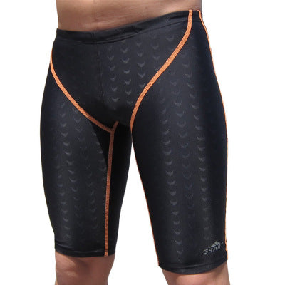SBART Swim Jammers Swimwear Men Plus 5XL Sharkskin Swimming Trunk for Bathing