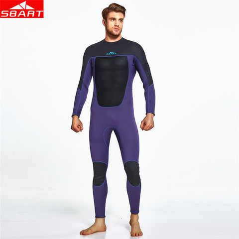 SBART 3mm Men's Neoprene Surf Wetsuit Surfing Swimming Equipment