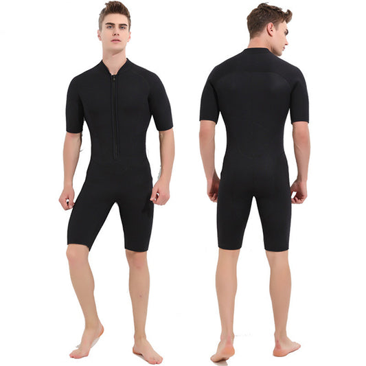 SBART 3MM Neoprene Wetsuits Men Short Sleeve Warm Bathing Suits
