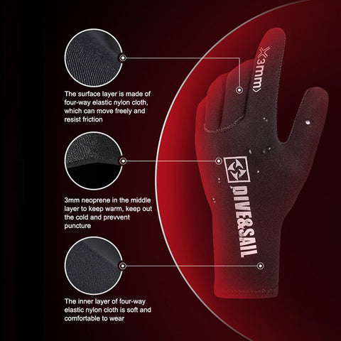 5mm 3mm 2mm Diving Gloves Neoprene Swimming Flippers Surf Equipment